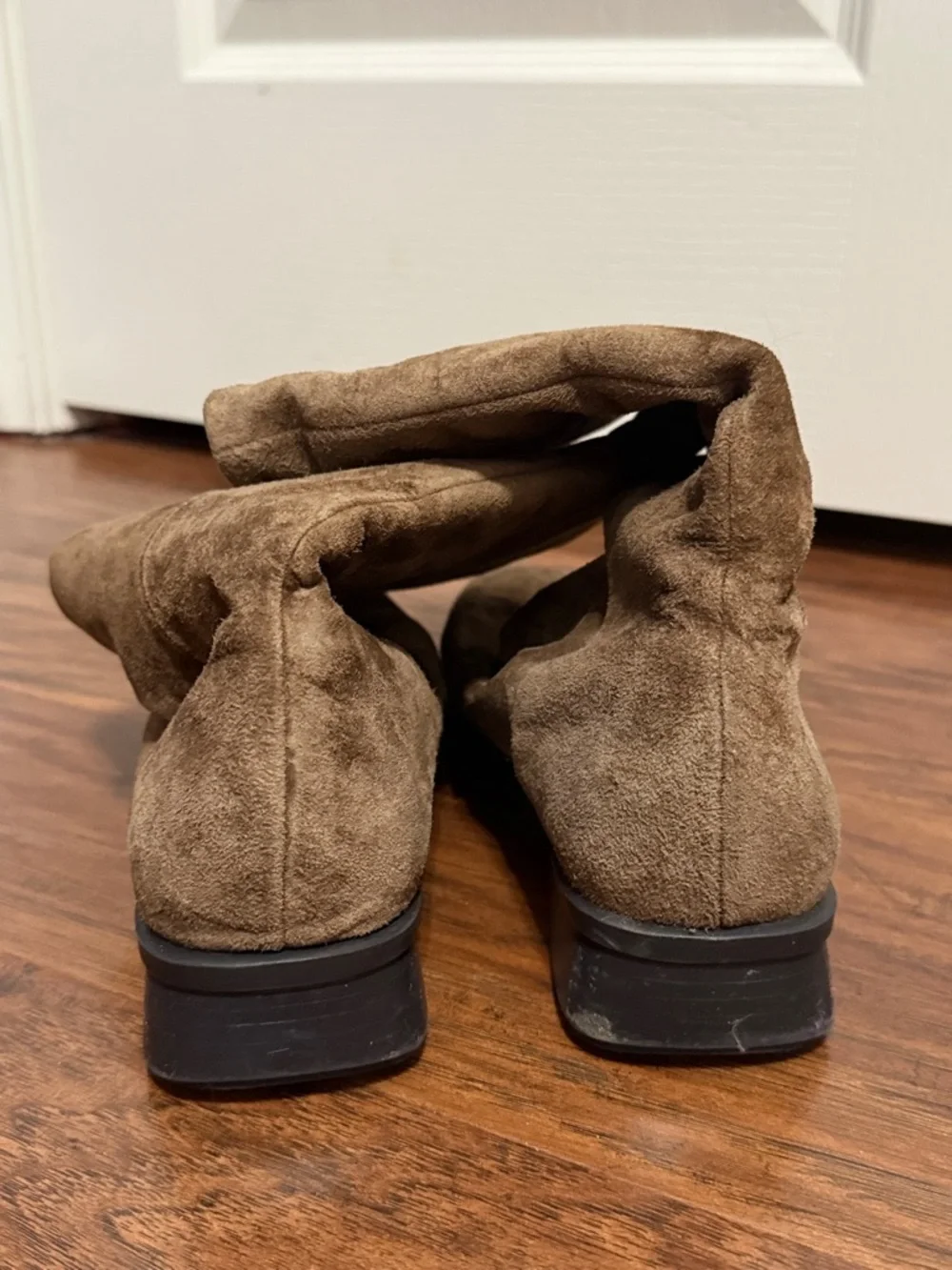 💖Vintage Markon Brown Suede Winter Boots 9W Wide Minimalist‎ Comfort Goblincore